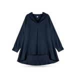 Women's V-Collar Flared Long Sleeve High-Low Tunic