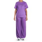 Ribbed Loungewear Set, Shiny Finish & Relaxed Fit