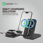 محطة الطاقة أمايزنغ ثينغ Thunder Pro Mag 6 في 1 بسعة 8000 مللي أمبير – شحن PD بقوة 22.5 واط مع حامل مغناطيسي متعدد الاستخدامات