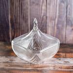 Luxurious Glass Candy Jar with Lid - Small