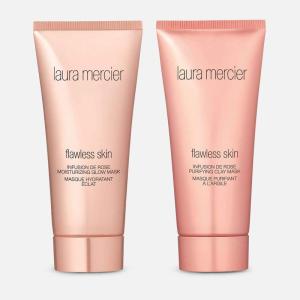 Laura Mercier Infusion De Rose Mask Duet Set (Purifying Clay Musk 75G + Moisturizing Glow Mask)