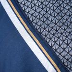 Women's Geometric Print Kaftan with Striped Border Hem