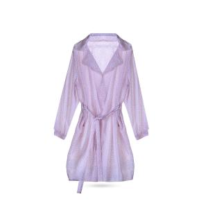 Women's Lightweight Long Sleeve Polka Dot Belted Robe