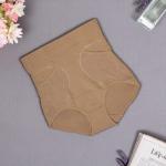 Women's High-Waisted Tummy Control Brief with  Floral Lace Panels