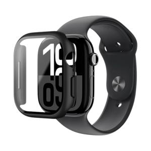 Amazingthing Radix Glass  With Case For Apple Watch 46Mm Black