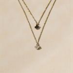 Double-Layered Clover Pendant Necklace