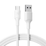 فولتمي كابل  EDC من USB-A إلى Type-C طول 1.2 متر شحن سريع 3أمبير 60 واط لون أبيض متين
