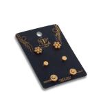 Artificial Swirl Pattern Stud Earrings Set