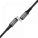 كابل AceFast C1-09 USB-C إلى USB-C متعدد الوظائف – شحن سريع، نقل صوت وصورة، هيكل من سبائك الألومنيوم