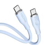 كابل فولت مي باورلينك موس – USB-C إلى USB-C، شحن سريع 60 واط، 1 متر، سيليكون ناعم، أزرق
