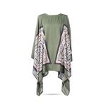 Women's Printed Kaftan with Boho Scarf Border Design