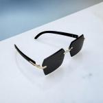 Infinity Women's Futuristic Rimless Hexagon Sunglasses