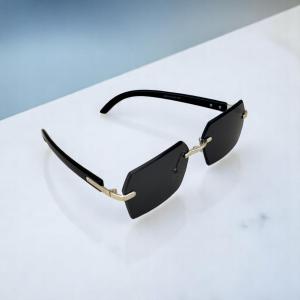 Infinity Women's Futuristic Rimless Hexagon Sunglasses