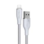 كابل فولت مي باورلينك روج – نايلون مزدوج، USB-A إلى Lightning، 3A / 1.2M موصلات من سبائك الزنك – رمادي