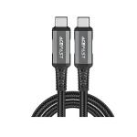 كابل AceFast C1-09 USB-C إلى USB-C متعدد الوظائف – شحن سريع، نقل صوت وصورة، هيكل من سبائك الألومنيوم