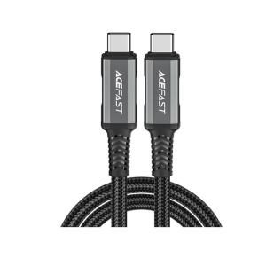 كابل AceFast C1-09 USB-C إلى USB-C متعدد الوظائف – شحن سريع، نقل صوت وصورة، هيكل من سبائك الألومنيوم