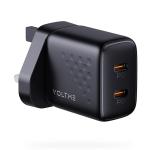 Voltme Revo 20 Wall Charger Duo (20W) Black