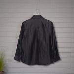 Women's Pearl Embellished Button-Down Long Sleeve Satin Shirt