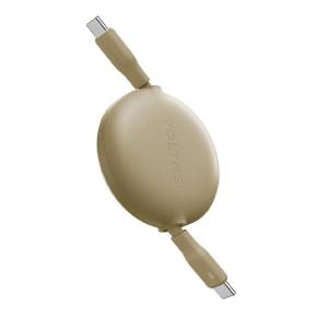 كابل فولت مي باورلينك يويّو – USB-C إلى USB-C، قابل للسحب مزدوج الاتجاه، 3 أمبير، 1 متر – رملي