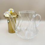 Crystal Knob Glass Teapot with Gold Stainless Steel Infuser