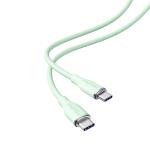 كابل فولت مي باورلينك موس – USB-C إلى USB-C، شحن سريع 100 واط، 1 متر، سيليكون ناعم، شريحة E-Marker، أخضر