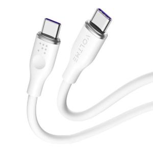 كابل فولت مي باورلينك موس – USB-C إلى USB-C، شحن سريع 100 واط، 1 متر، سيليكون ناعم، شريحة E-Marker، أزرق