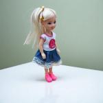 Cupcake Sweetheart Doll Denim Skirt and Boots