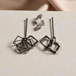 Geometric Multi-Layered Square Drop Earrings