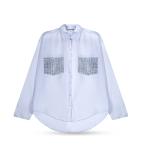 Women's Printed Pocket Button-Down Shirt