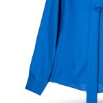 Women's Ruffle Front Blouse Long Sleeve and Neck Tie