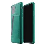 Mujjo iPhone 11 Leather Full Cover with Card Wallet - Alpine Green