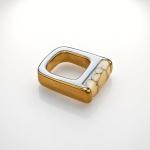 Bold Marbled Barrel Accent Statement Ring