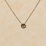 Minimalist Gold-Tone Interlocking Circle Pendant Necklace