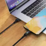 ايس فاست كابل شحن وبيانات C7-04 USB-A إلى USB-C سبائك الزنك مع شاشة
