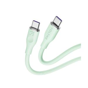 كابل فولت مي باورلينك موس – USB-C إلى USB-C، شحن سريع 100 واط، 1 متر، سيليكون ناعم، شريحة E-Marker، أخضر