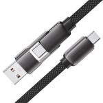 ايس فاست كابل شحن وبيانات C13-05 USB-A/USB C إلى USB-C بموصلات سبائك الزنك القصيرة