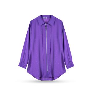 Women's Long Sleeve Zip-Up Shirt