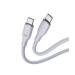 كابل فولت مي باورلينك موس – USB-C إلى USB-C، شحن سريع 100 واط، 1 متر، سيليكون ناعم، شريحة E-Marker، رمادي
