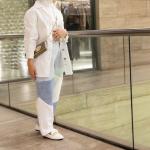 Ladies Colorblock Wide-Leg Denim Patchwork Pants