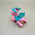 Fantasy Deer Toy with Wings, Crown, Flowers and Wheels