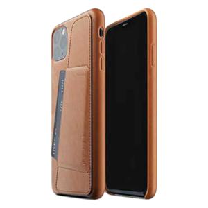 Mujjo iPhone 11 Pro Max حافظة جلدية كاملة - بني