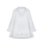 Women's V-Collar Flared Long Sleeve High-Low Tunic