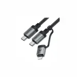 AceFast C20-01 USB-C to USB-C / Lightning aluminum alloy connectors charging data cable