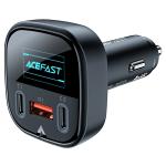 ايس فاست  شاحن سيارة B5 101 واط سريع (2x USB-C + 1x USB-A) بشاشة OLED ذكية - هيكل معدني