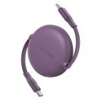 كابل فولت مي باورلينك يويو – USB-C إلى USB-C، قابل للسحب مزدوج الاتجاه، 3 أمبير، 1 متر – بنفسجي