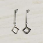 Geometric Multi-Layered Square Drop Earrings