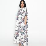 Floral Breeze Kaftan Dress – Multicolor Botanical Print