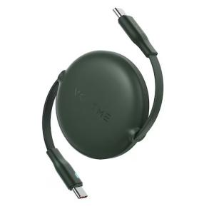 كابل فولت مي باورلينك يويو – USB-C إلى USB-C، قابل للسحب مزدوج الاتجاه، 3 أمبير، 1 متر – أخضر إنجليزي
