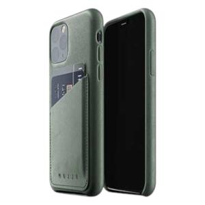 Mujjo iPhone 11 Pro Full Leather Wallet Case - Slate Green