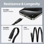 كابل فولت مي باورلينك يويو – USB-C إلى USB-C، قابل للسحب مزدوج الاتجاه، 3 أمبير، 1 متر – أسود